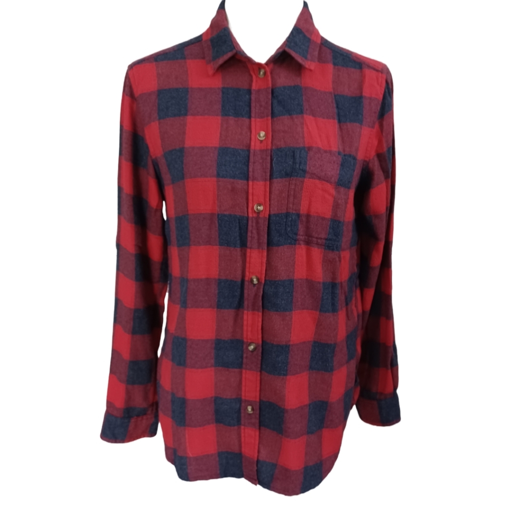 AMERICAN EAGLE FLANNEL "AHH-MAZINLY SOFT" BOYFRIEND FIT SHIRT SIZE M
